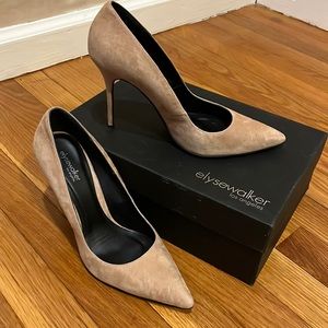Tan Elyse Walker Suede Heels